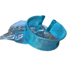 Mermaid Blue Mesh Cuff Bracelet
